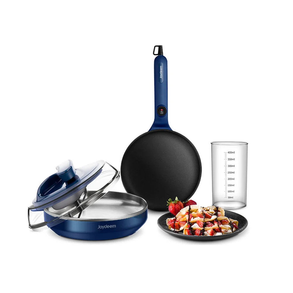 Joydeem JD-9401B Electric Crepe Maker Non-Stick Pancake Maker Machine With Temperature Control Handle (8 inch)