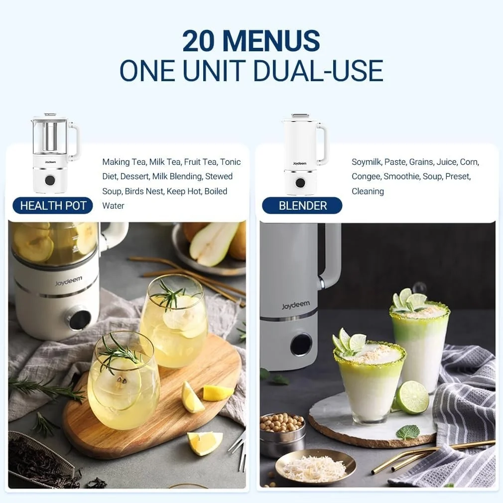 Joydeem Compact Quiet Blender Soymilk Nut Milk Maker 21 oz | Joydeem