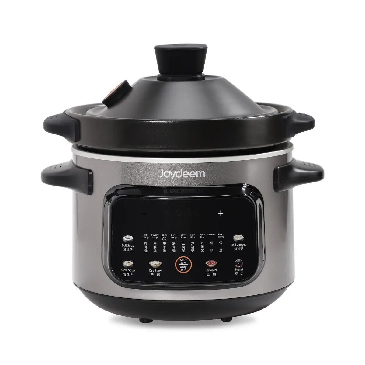 Joydeem DDG-A400 Electric Stew Pot Multi-Functional Ceramic Cooker with Auto Keep Warm & Timer (4 Qt)