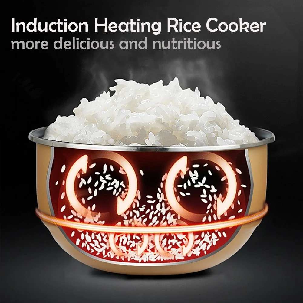Joydeem AIRC-4001 Smart Induction Heating Non-stick Rice Cooker - 8 Cup Uncooked (3.6 Qt/4 Liters)