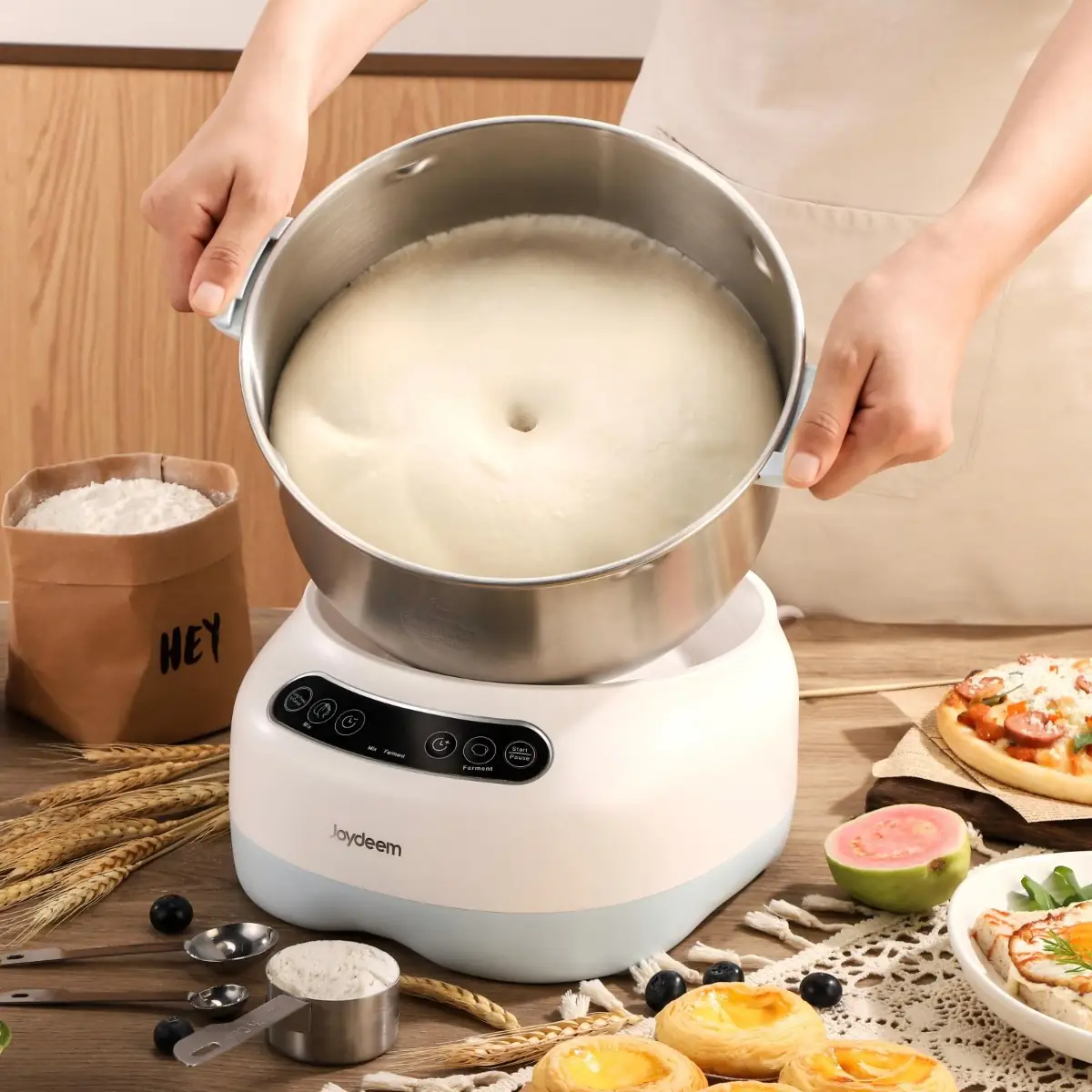 Joydeem JD-HMJ7L 250W Electric Dough Maker with Ferment (7.4 Qt/7 Liters)