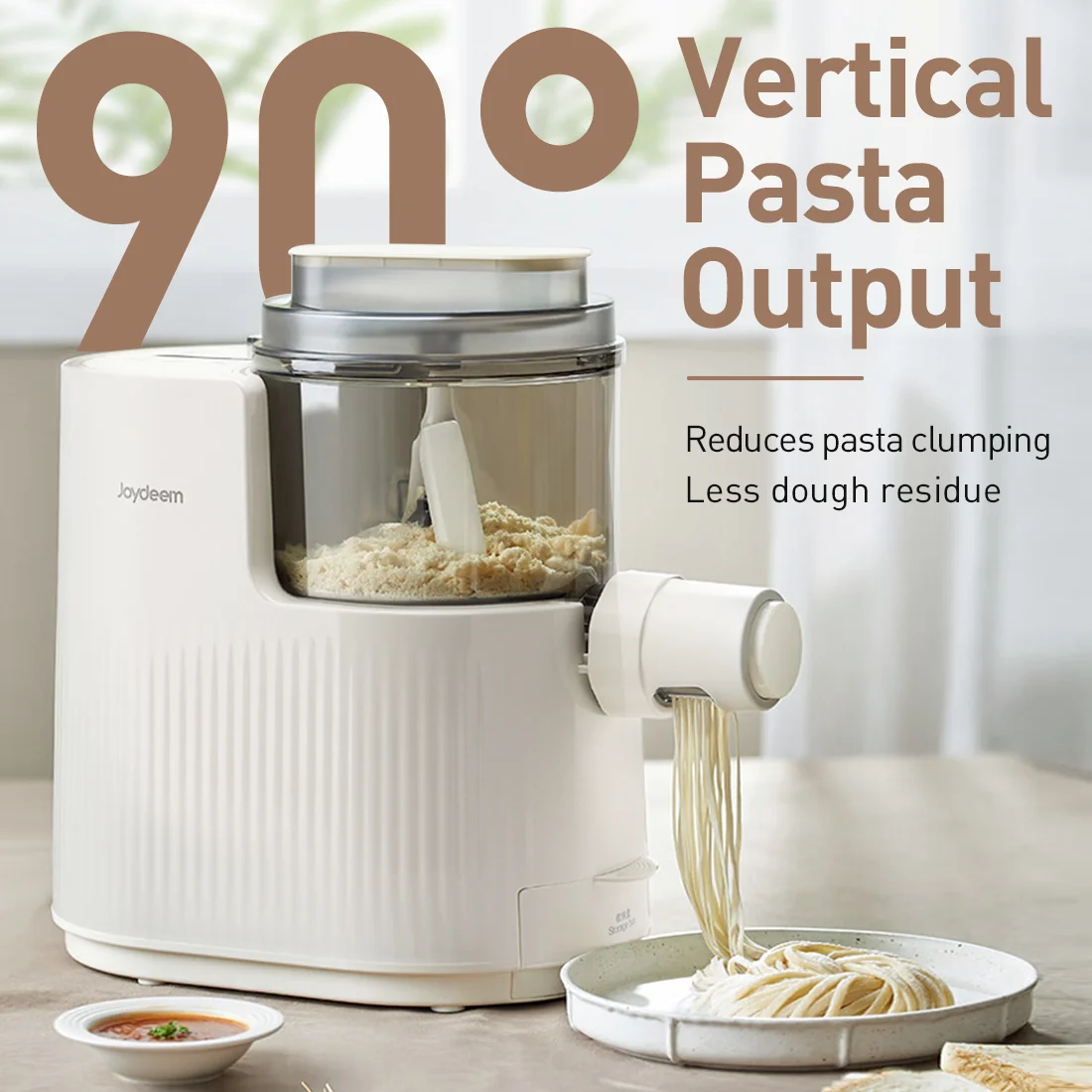 Joydeem JD-NL21 Electric Dough Pasta and Noodle Maker Automatic Machine with 7 Shaping Discs (26.5 Oz/750g)