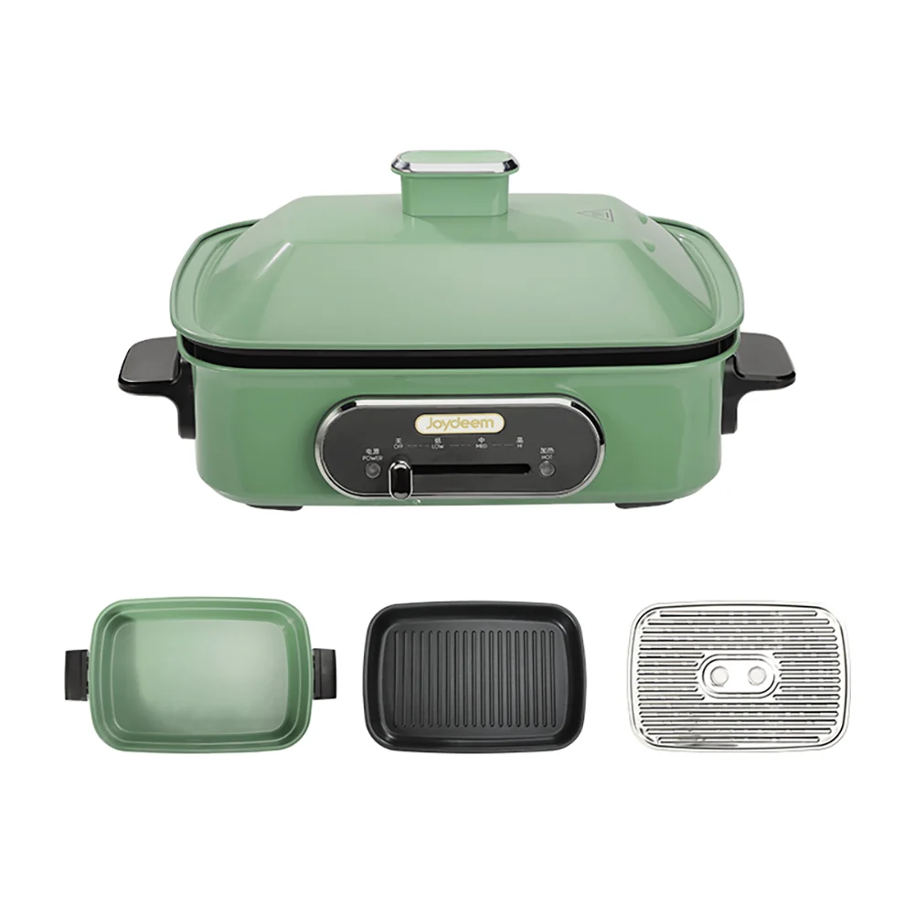 Joydeem JD-HG9088G 1400W 3 in 1 Electric Grill with Pot & Steam Rack (4.8 Qt/4.5 Liters)