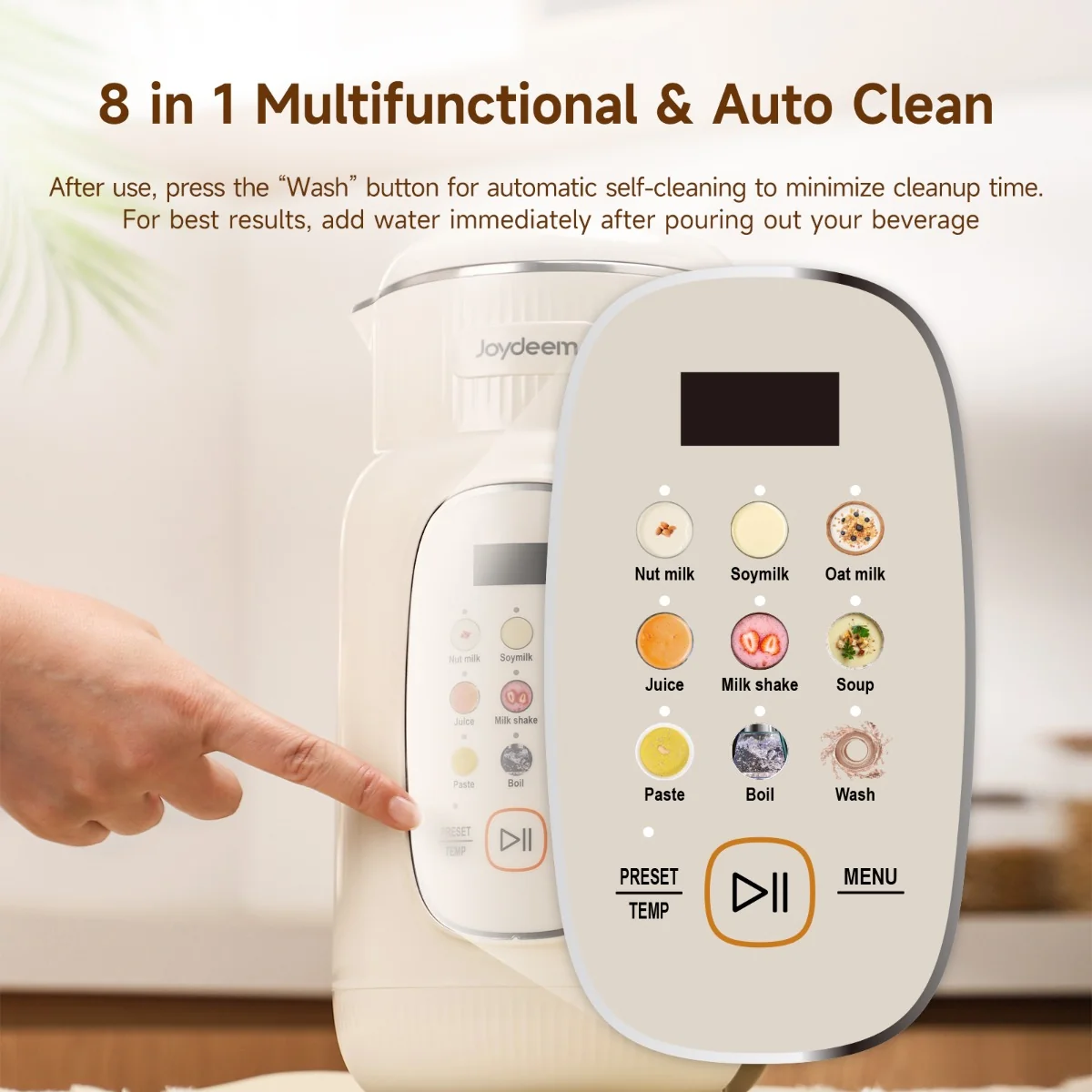 Joydeem PBJ-A120 Nut Milk Maker Machine Multi-Functional Cooking Blender (46 Oz)