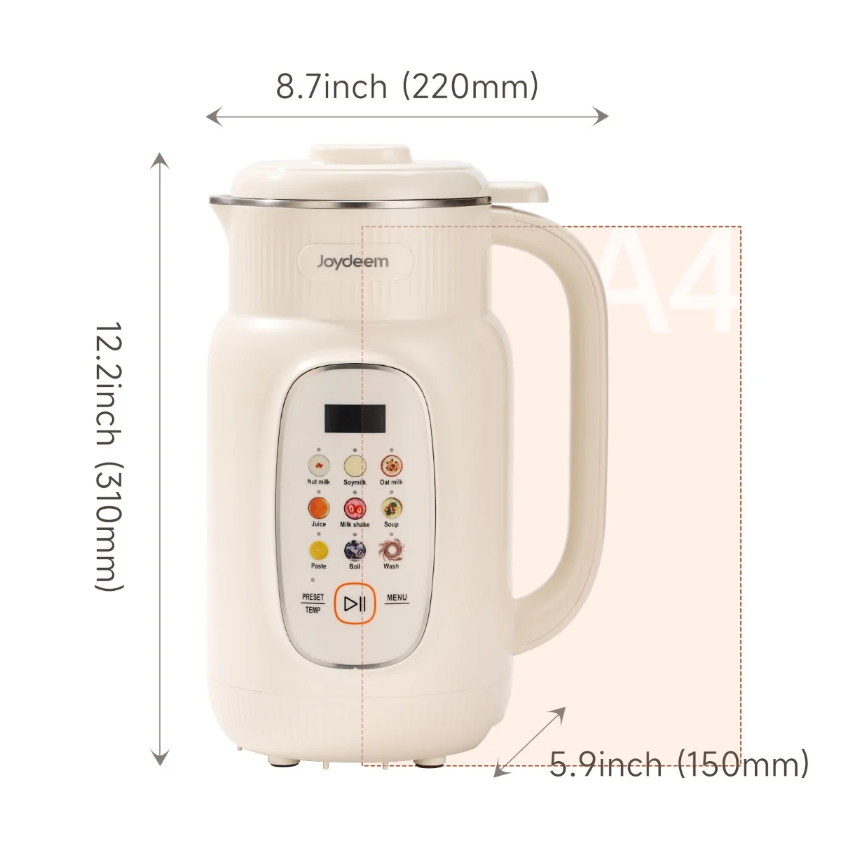Joydeem PBJ-A120 Nut Milk Maker Machine Multi-Functional Cooking Blender (46 Oz)