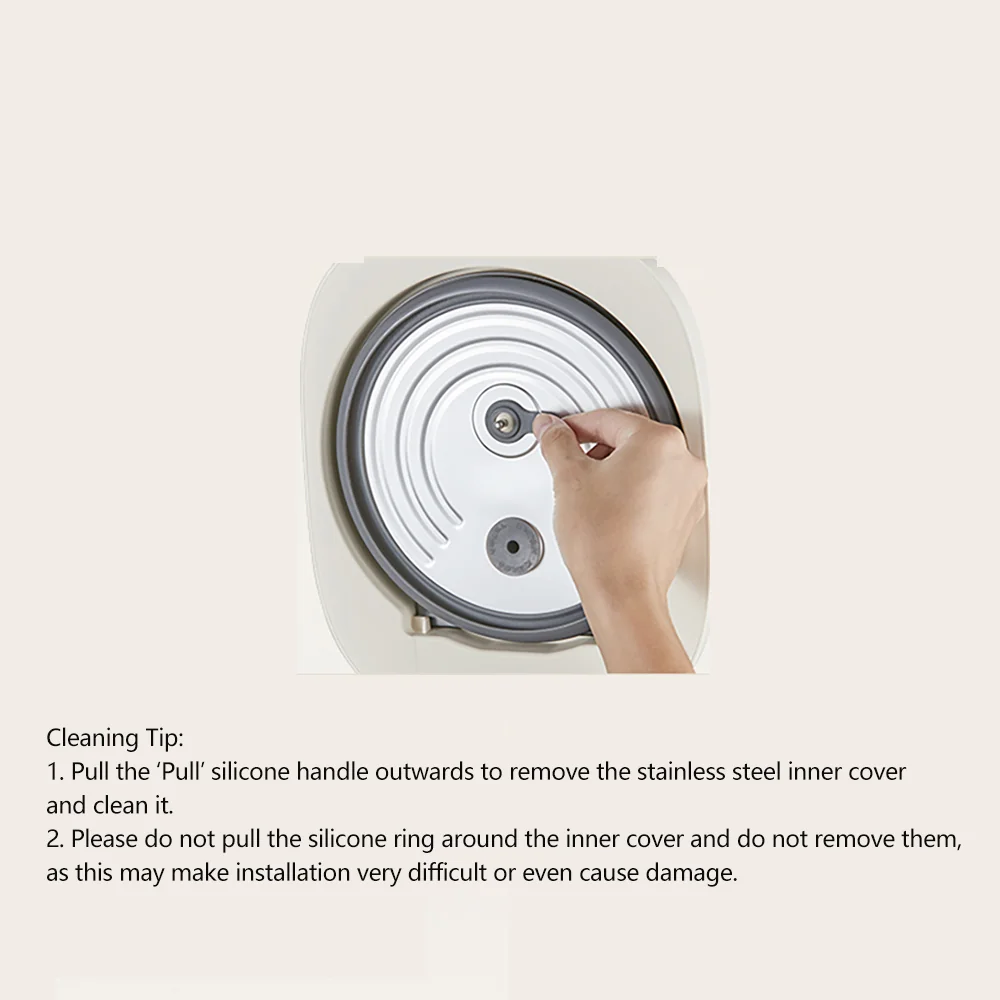 Joydeem DFB-D300 Rice Cooker Uncoated Non-stick Stainless Steel Inner Pot - 6 Cup Uncooked (3.2 Qt/3 Liters)