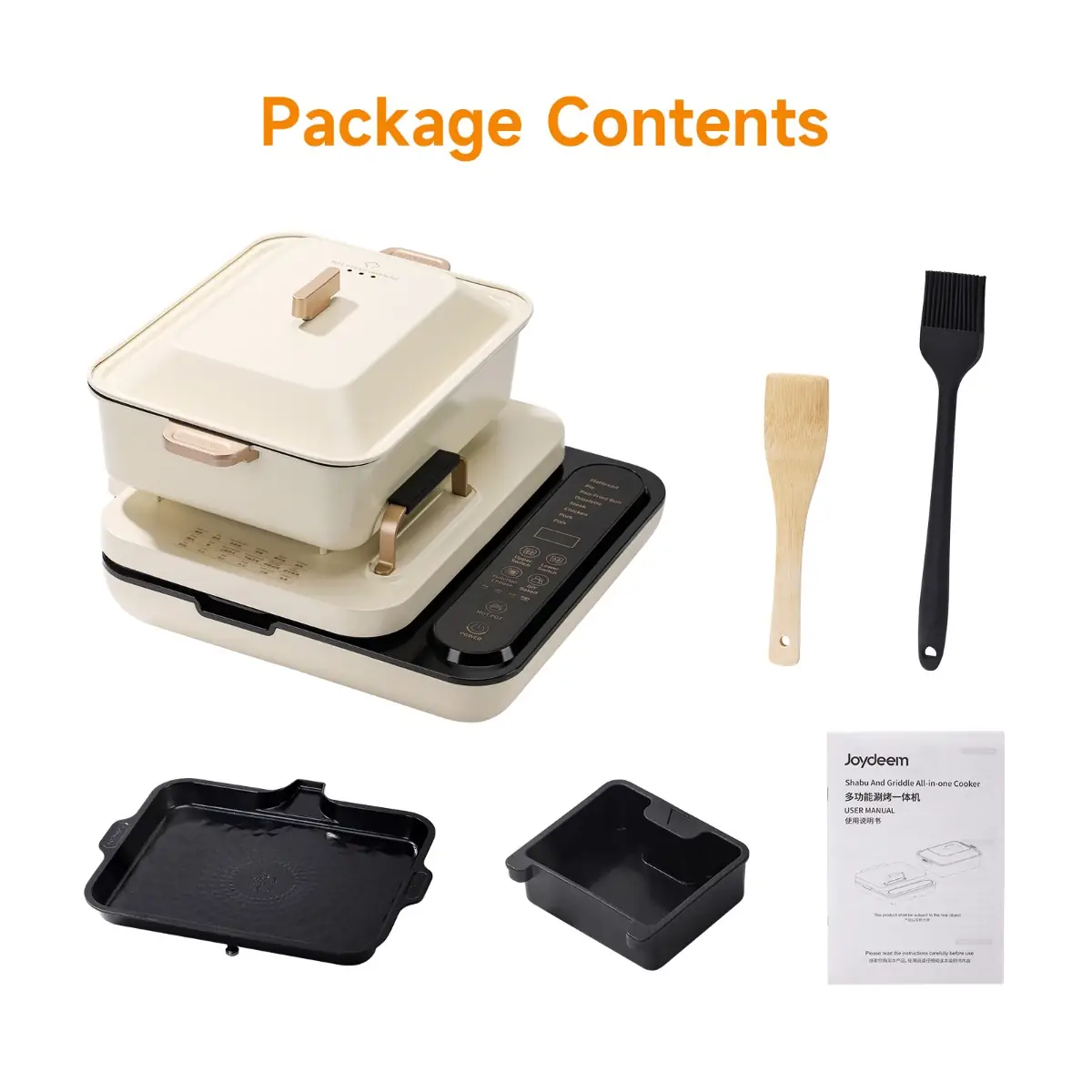 Joydeem SKG-B430 Electric Grill with Pot - Detachable Grill Pan and Hot Pot (4.75Qt)