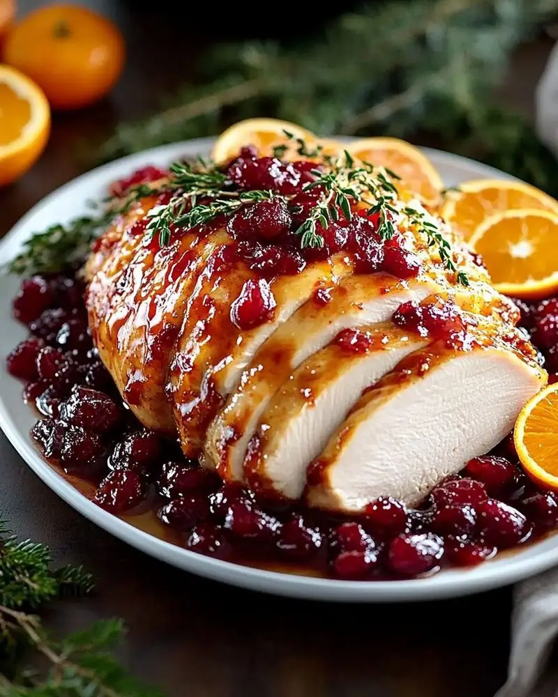 Cranberry Orange Glazed Turkey Breast