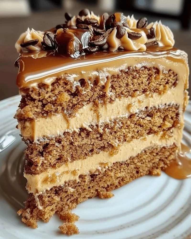 Gooey Coffee Caramel Cake