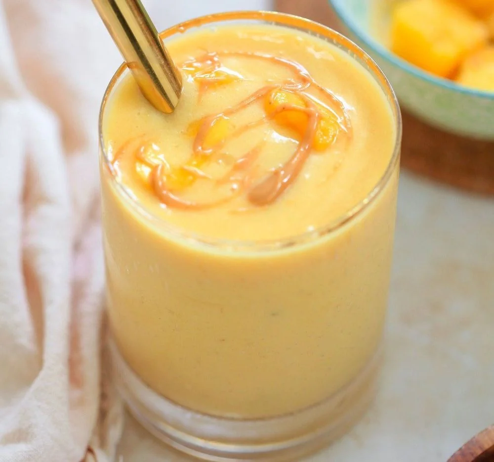 Mango Smoothie with Greek Yogurt and PB