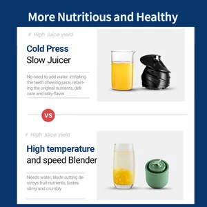 Joydeem JD-YZ9901 Compact Slow Masticating Cold Press Juicer Extractor Machine for Vegetables & Fruits (14 oz/400ml)