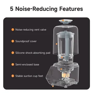 Joydeem JD-J09 Hot and Cold Cooking Blender with Sound Enclosure Shield for Smoothies, Soymilk, Soup & Milkshake (59 oz/1750ml)