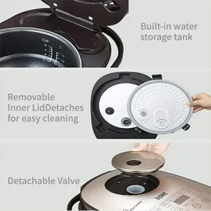 Joydeem AIRC-4001 Smart Induction Heating Non-stick Rice Cooker - 8 Cup Uncooked (3.6 Qt/4 Liters)