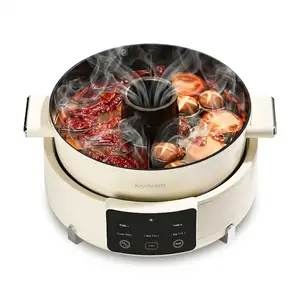 Joydeem 5.8Qt Dual-Flavor Electric Hot Pot with Built-In Exhaust Fan DHG-B550
