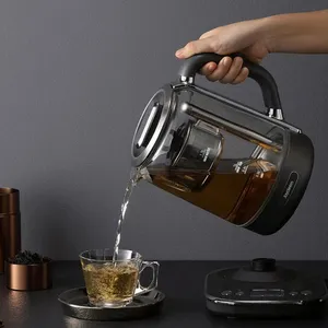 Joydeem Hot Tea Maker, Glass Electric Kettle with Auto Lift Tea Infuser and Temperature Control, 1.7L, JD-ZC6088G