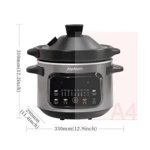 Joydeem DDG-A400 Electric Stew Pot Multi-Functional Ceramic Cooker with Auto Keep Warm & Timer (4 Qt)