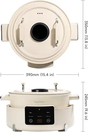 Joydeem 5.8Qt Dual-Flavor Electric Hot Pot with Built-In Exhaust Fan DHG-B550