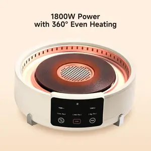 Joydeem 5.8Qt Dual-Flavor Electric Hot Pot with Built-In Exhaust Fan DHG-B550