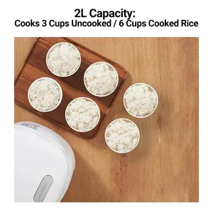 Joydeem FD20S-W Ceramic Rice Cooker PFOA Free - 3 Cup Uncooked (2.1 Qt/2 Liters)