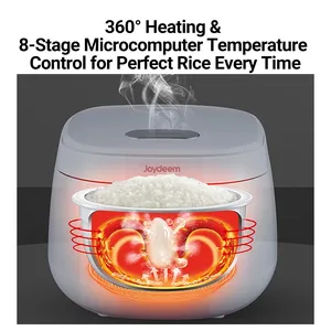 Joydeem FD20S-W Ceramic Rice Cooker PFOA Free - 3 Cup Uncooked (2.1 Qt/2 Liters)