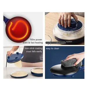 Joydeem JD-9401B Electric Crepe Maker Non-Stick Pancake Maker Machine With Temperature Control Handle (8 inch)
