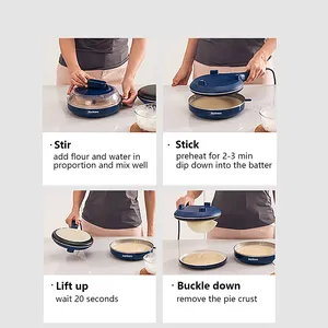 Joydeem JD-9401B Electric Crepe Maker Non-Stick Pancake Maker Machine With Temperature Control Handle (8 inch)