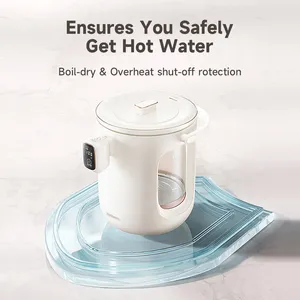 Joydeem JD-DSP203 1000W Compact Hot Water Dispenser Glass Tank Water Boiler with 5 Temperature Control (101 Oz/3 Liters）