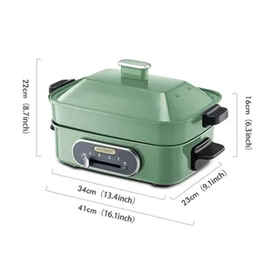Joydeem JD-HG9088G 1400W 3 in 1 Electric Grill with Pot & Steam Rack (4.8 Qt/4.5 Liters)