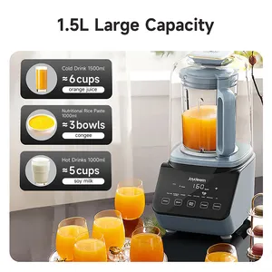 Joydeem JD-J09 Hot and Cold Cooking Blender with Sound Enclosure Shield for Smoothies, Soymilk, Soup & Milkshake (59 oz/1750ml)