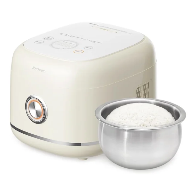 Joydeem DFB-D300 Rice Cooker Uncoated Non-stick Stainless Steel Inner Pot - 6 Cup Uncooked (3.2 Qt/3 Liters)