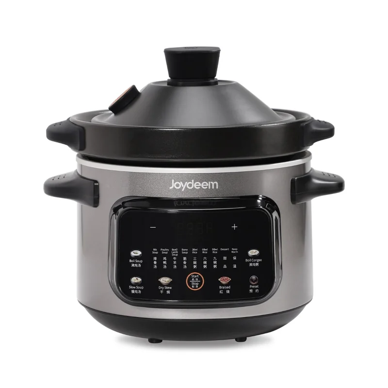 Joydeem DDG-A400 Electric Stew Pot Multi-Functional Ceramic Cooker with Auto Keep Warm & Timer (4 Qt)