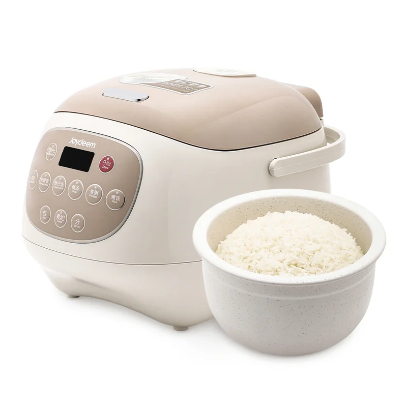 Joydeem DFB-C300 Rice Cooker Uncoated Non-stick Ceramic Inner Pot - 6 Cup Uncooked (3.2 Qt/3 Liters)
