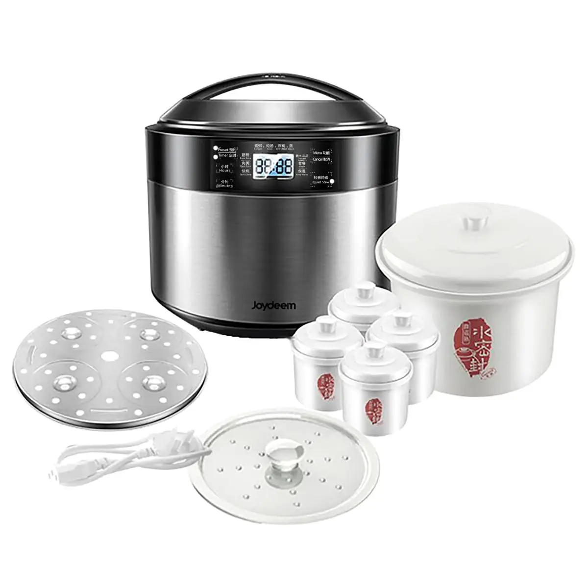 Joydeem Electric Stew Pot, 8.5Qt Stainless Steel Inner Pot with 5
